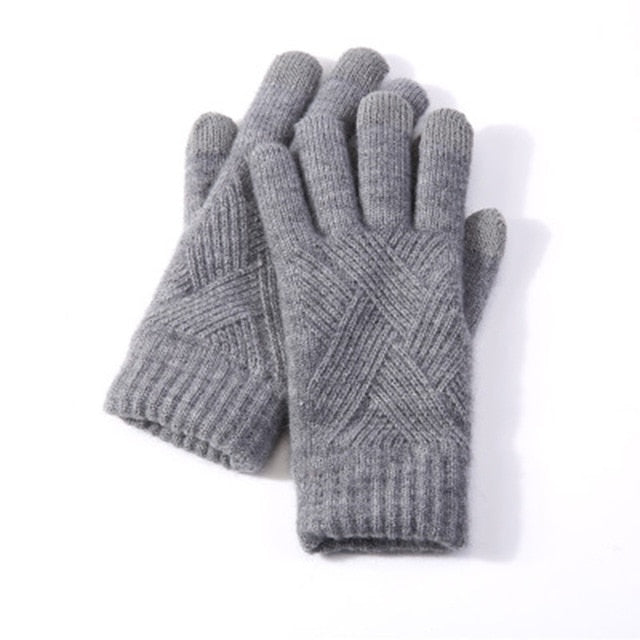 Dámske zimné pletené rukavice