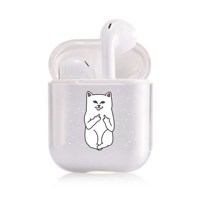 Obal na airpods s mačkou