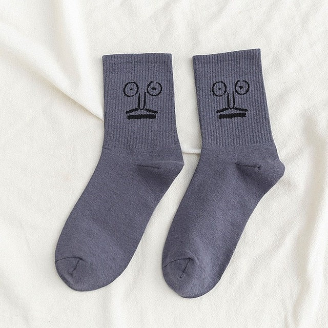 Unisex ponožky so smajlíkom