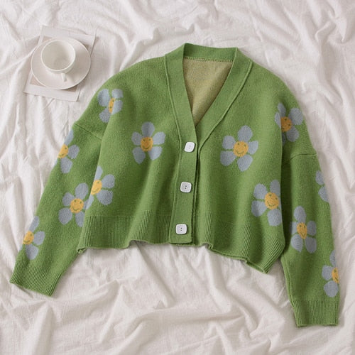 Dámsky sveter s kvetinami