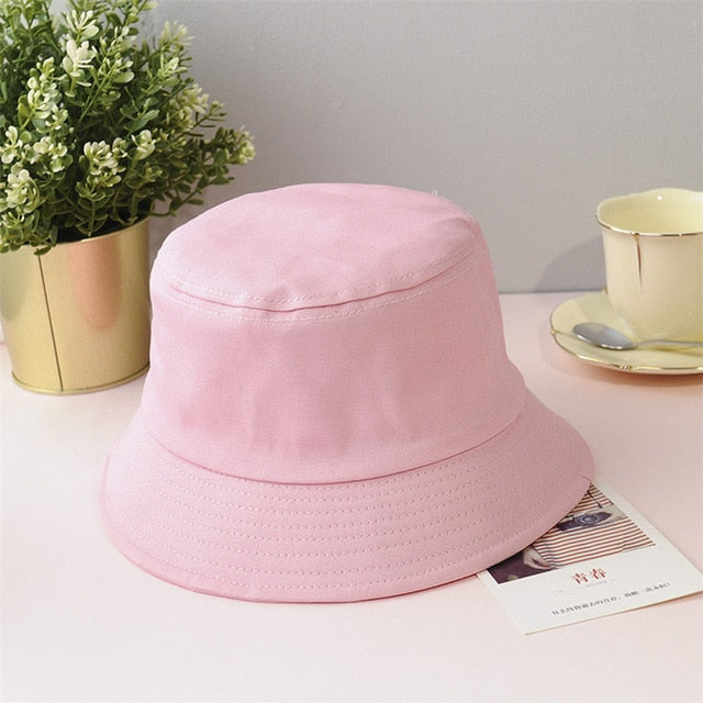 Unisex jednofarebný bucket hat