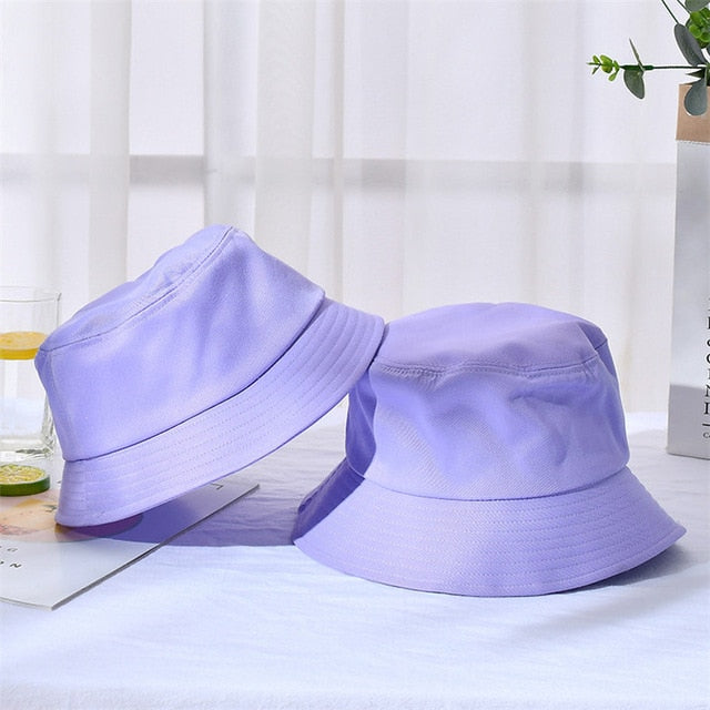Unisex jednofarebný bucket hat
