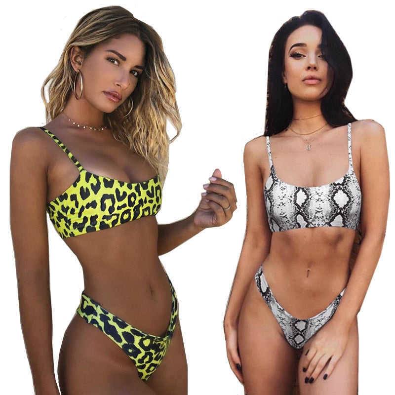 Dámske bikiny s leopardím vzorom