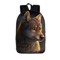 Štýlový batoh s potlačou vlka