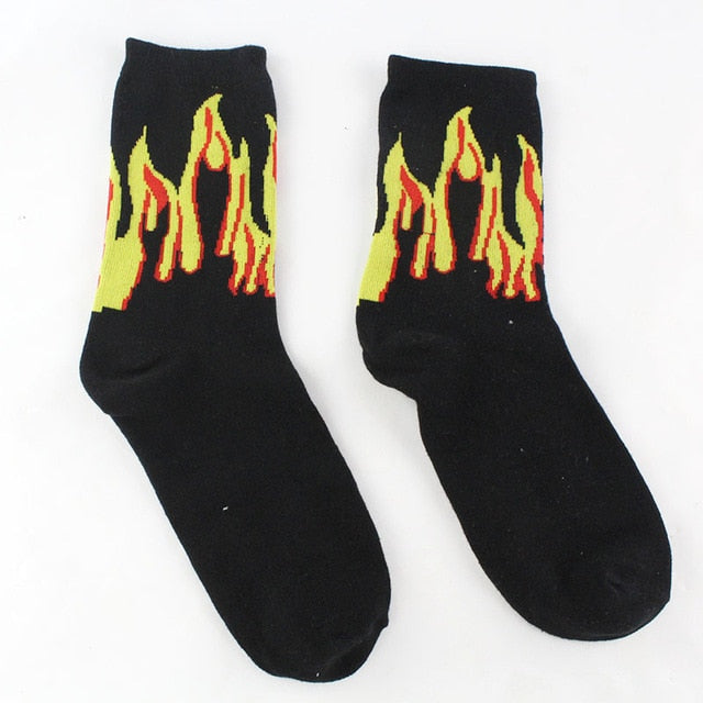 Cool ponožky s plameňom
