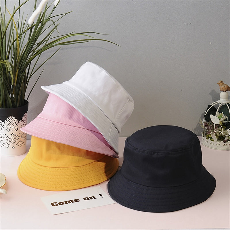 Unisex jednofarebný bucket hat