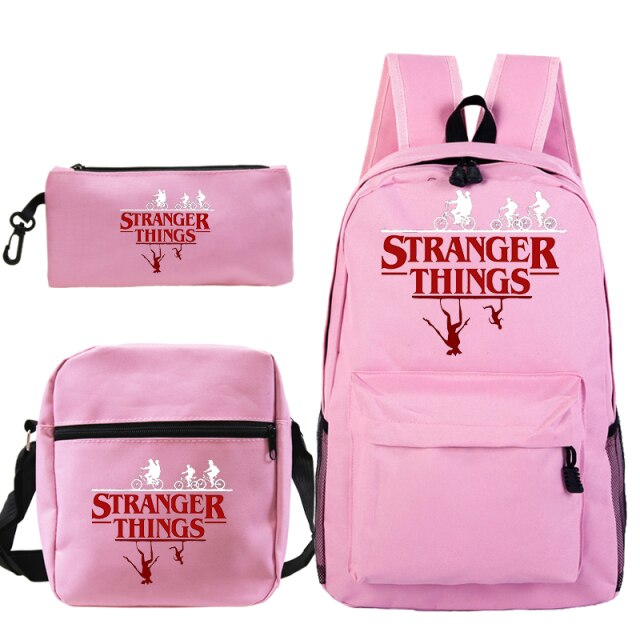Dievčenský ruksak Stranger Things v 3 dielnej sade