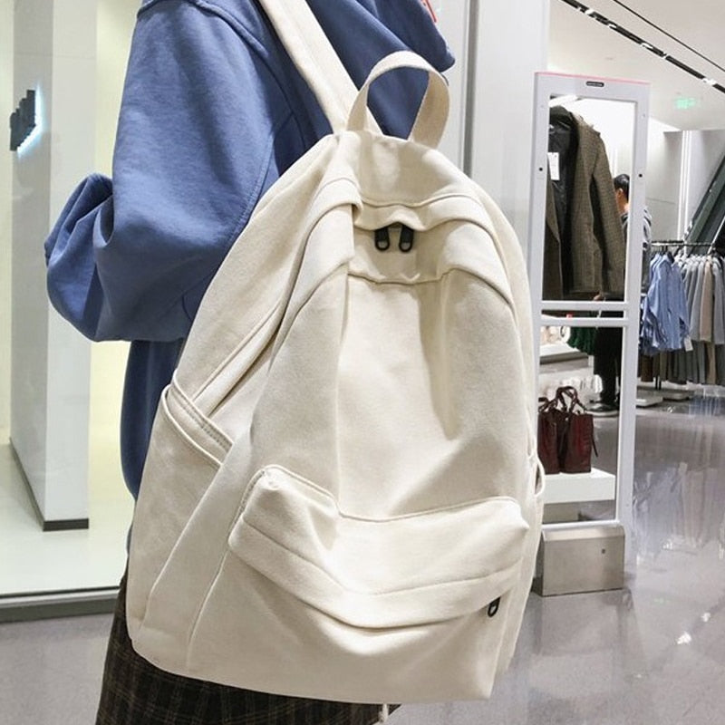 Jednofarebný bavlnený ruksak