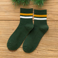 Dámske ponožky s farebným pruhom