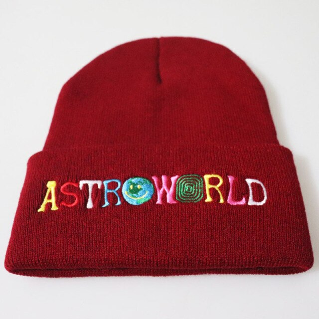 Pletená čiapka s výšivkou ASTROWORLD