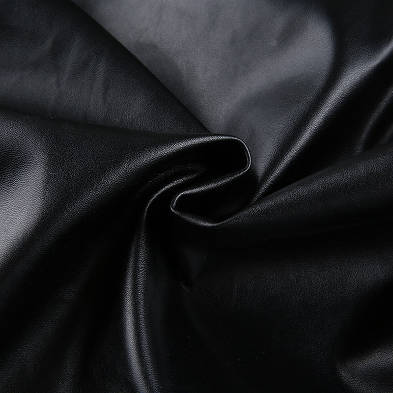 Dámska krátka koženková bunda