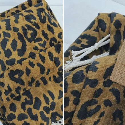 Dámsky batoh s leopardím vzorom