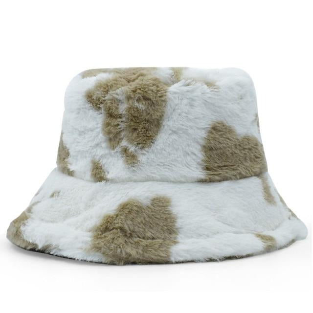 Dámsky chlpatý klobúk bucket hat