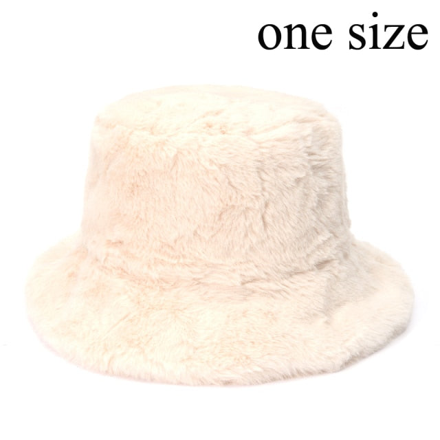 Dámsky chlpatý klobúk bucket hat