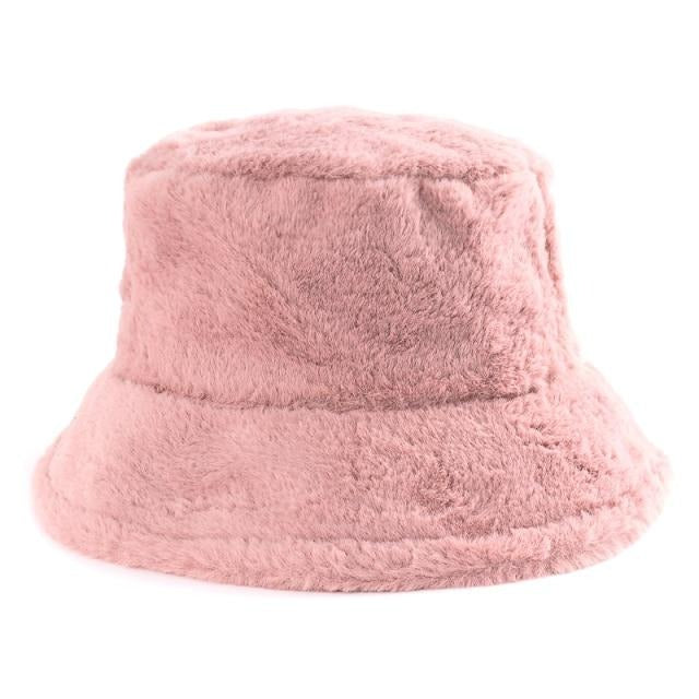 Dámsky chlpatý klobúk bucket hat