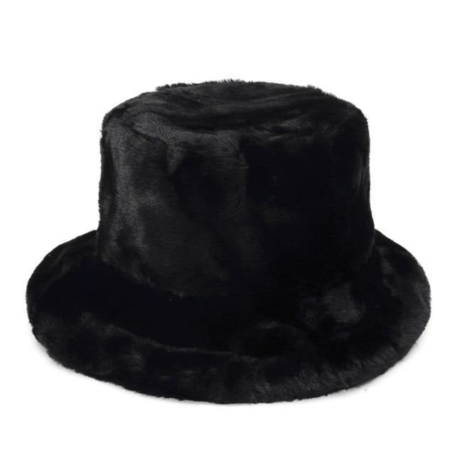 Dámsky chlpatý klobúk bucket hat