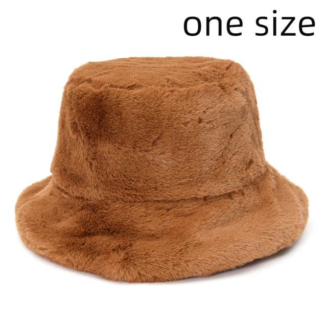 Dámsky chlpatý klobúk bucket hat