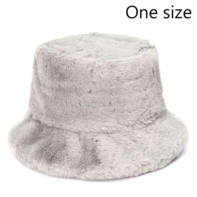 Dámsky chlpatý klobúk bucket hat