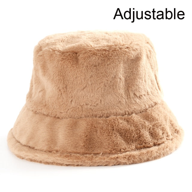 Dámsky chlpatý klobúk bucket hat