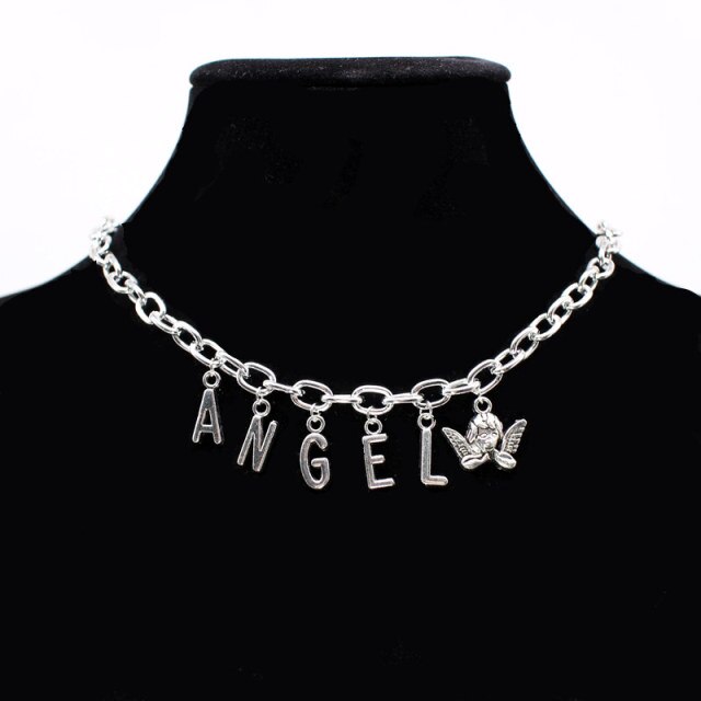 Dámsky náhrdelník s nápisom Angel
