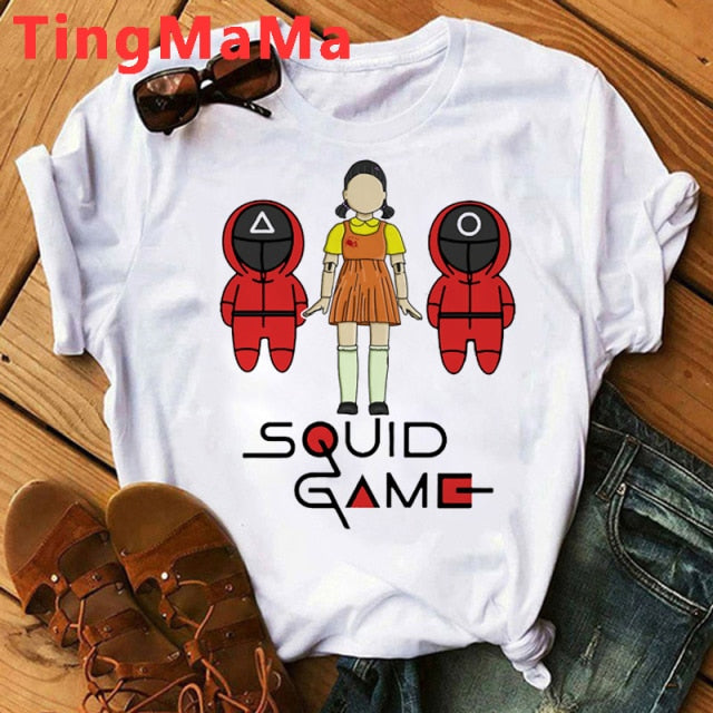 Unisex tričko s potlačou Squid Game