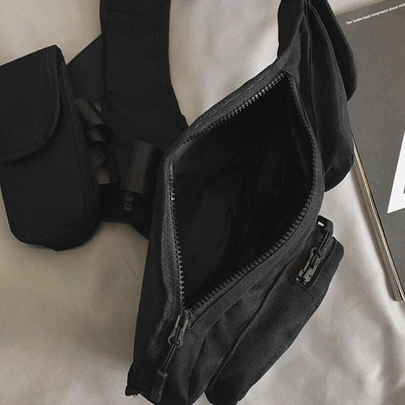 Unisex taška na hrudník v tvare vesty